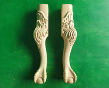 Load image into Gallery viewer, Legs with Eagle's Claws, Set 2pc, classic style legs, baroque legs, wooden legs, queen anne style