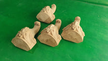 Load image into Gallery viewer, Carved Cabriole Legs, Set 4pc, for the cupboard, baroque Style, wooden legs, furniture leg