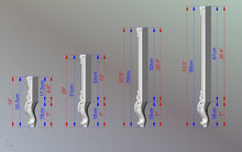 Load image into Gallery viewer, Carved Cabriole Legs of wood, Set of 2pc, for the dresser, coffee table, for furniture restoration