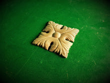 Load image into Gallery viewer, Pair of Carved Rosettes Unpainted, Set of 2 pcs Home Wall Embellishments, wood onlays, wood wall art decor