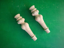 Load image into Gallery viewer, Baroque style Legs, Set 2pc, for the table, classic style legs wardrobe legs wooden feets queen anne style