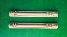 Load image into Gallery viewer, Carved Pilasters, Set 2pc, Pair of Carved Wood Trim Post Pillars