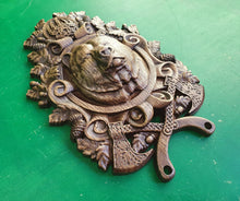 Load image into Gallery viewer, Celtic Bear, Celtic wood carving, Viking carving, Celtic Lord Of Woods, Wall art, Wall decor, Wall hanging