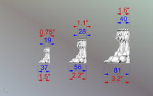 Load image into Gallery viewer, Lion Claws Feets, Set 2 of pc, classic style feets, baroque legs, wooden feets, queen anne style