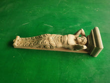 Load image into Gallery viewer, Atlant Carved Wooden Corbels Unpainted, telamon, Home Wall Embellishments, wood onlays, wood wall art decor