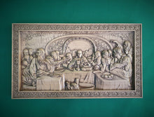 Load image into Gallery viewer, Last Supper Carved Panel, religious carved icon, wood carvings religious gifts 3d last supper