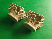 Load image into Gallery viewer, Carved WoodenCapitels, 2 pieces set
