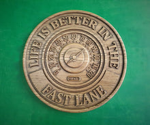 Load image into Gallery viewer, Life Is Better In The Fast Lane, carved painting of wood