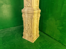Load image into Gallery viewer, Carved Pillar of wood, carved post of wood, stair column, Custom size wood balusters for stairs