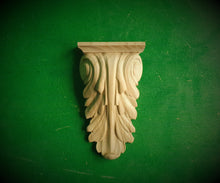 Load image into Gallery viewer, Carved Wooden Corbel, Home Wall Embellishments, wood onlays, wood wall art decor