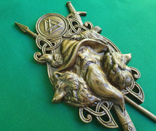 Load image into Gallery viewer, Odin Scandinavian God, Odin the Allfather, Celtic wood carving, Viking carving