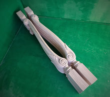 Load image into Gallery viewer, Carved newel post of wood, carved bannister of wood, stair columns Custom size wood balusters for stairs