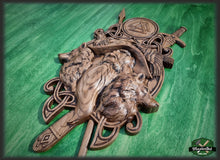 Load image into Gallery viewer, Odin Scandinavian God, Odin the Allfather, Celtic wood carving, Viking carving