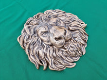 Load image into Gallery viewer, Beautiful Lion Head of wood, Painted, 1pc, Applique furniture decor DIY Furniture Trim Supplies wall ornaments pediments