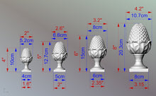 Load image into Gallery viewer, Antique Newel Post Cap, 1pc, classical style, baroque style, wooden top, top of the pillar