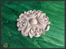 Load image into Gallery viewer, Carved Flower Unpainted, 1 piece, Home Wall Embellishments, wood onlays, wood wall art decor