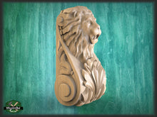 Load image into Gallery viewer, Antique-Style Carved Architectural Corbel Lion, Unpainted, 1pc