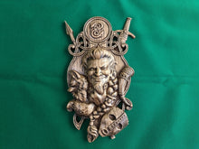 Load image into Gallery viewer, Loki God sculpture made of Wood, Home altar, heathen god and goddess altar mythology wood sculpture Scandinavian gods
