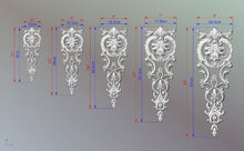 Load image into Gallery viewer, Ornate Carved Wood Appliques For Fireplace, Unpainted, Carved decorative floral onlays, 1pc, Home Wall Embellishments, Furniture Carving