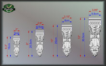 Load image into Gallery viewer, Pair of wooden brackets, Carved Wood Shelf support