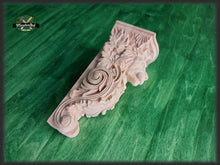 Load image into Gallery viewer, Corbel Lion of wood, Unpainted, Decorative Carved Wooden Corbel, 1pc, Home Wall Embellishments, wood onlays, wood wall art decor