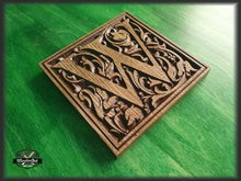 Load image into Gallery viewer, Family Letter Plaque, Wooden Letter Sign, Carved Monogram Initial, Initial of wood, Wedding gift