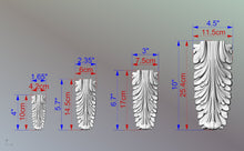 Load image into Gallery viewer, Ornate Wooden Corbels With Acanthus Leaf Design, Unpainted, Set of 2pc