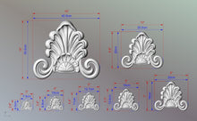Load image into Gallery viewer, Central Architectural Applique Rosette Onlay Detailed Acanthus Ornamentation