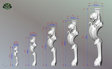 Load image into Gallery viewer, Lion Carved Leg, Lion post of wood