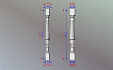 Load image into Gallery viewer, Carved balustrade of wood, carved banister of wood, stair balusters, Custom size wood balusters for stairs