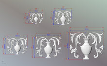 Load image into Gallery viewer, Large Interior Wooden Millwork Applique, 1 piece, Home Wall Embellishments, wood onlays, wood wall art decor