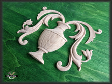 Load image into Gallery viewer, Large Interior Wooden Millwork Applique, 1 piece, Home Wall Embellishments, wood onlays, wood wall art decor