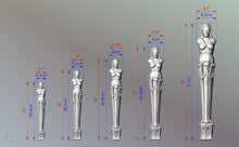 Load image into Gallery viewer, Caryatid Carved Corbel, Unpainted, Decorative Caryatid of wood, 1pc, Home Wall Embellishments, wood onlays