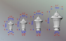 Load image into Gallery viewer, Carved Newel Post Caps, Ornate Decorative Newel Post Wooden Finial