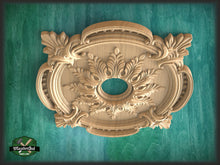 Load image into Gallery viewer, Round Architectural Applique Rosette Onlay Detailed Acanthus Ornamentation