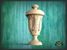 Load image into Gallery viewer, Round Newel Post Cap With Acanthus Leaves