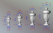 Load image into Gallery viewer, Round Newel Post Cap With Acanthus Leaves