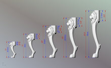 Load image into Gallery viewer, Table Leg Antique Style With Lion Head And Paw, 1 piece