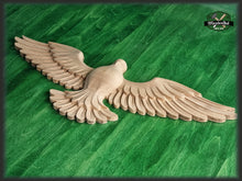 Load image into Gallery viewer, Flying Dove Wooden Wall Decor, Unfinished Carved Bird, Wedding Dove, Symbol of Peace and Innocence,Pigeon,Holy Spirit Dove Church