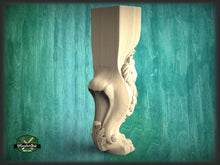 Load image into Gallery viewer, Legs Lion claws and Lion head, 1 piece, classic style lion feet, baroque legs, wooden feets, queen anne style