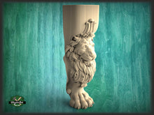 Load image into Gallery viewer, Legs Lion claws and Lion head, 1 piece, classic style lion feet, baroque legs, wooden feets, queen anne style