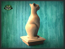 Load image into Gallery viewer, Cat Wooden Finial for Staircase Newel Post, Cat finial bed post, Cat statue of wood