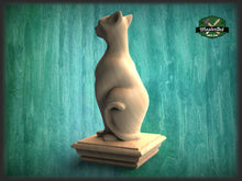 Load image into Gallery viewer, Cat Wooden Finial for Staircase Newel Post, Cat finial bed post, Cat statue of wood