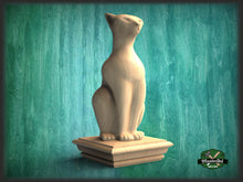 Load image into Gallery viewer, Cat Wooden Finial for Staircase Newel Post, Cat finial bed post, Cat statue of wood