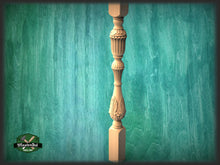 Load image into Gallery viewer, Luxury Carved Wooden Baluster for Stairs, carved banister of wood, stair banister, Carved wood balusters for stairs
