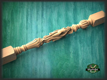Load image into Gallery viewer, Baluster with women, Wood column with girls, Women stair balusters, Custom size wood balusters for stairs