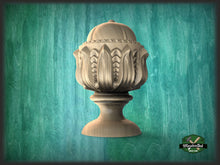 Load image into Gallery viewer, Hardwood Unpainted Classic Finial, Staircase Newel Post Cap