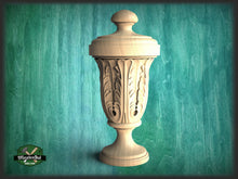 Load image into Gallery viewer, Round Newel Post Cap With Acanthus Leaves
