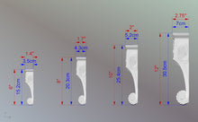 Load image into Gallery viewer, Carved bracket of wood, Unpainted, Decorative Carved Wooden Corbel, 1pc, Home Wall Embellishments, wood onlays, wood wall art decor