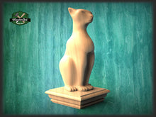 Load image into Gallery viewer, Cat Wooden Finial for Staircase Newel Post, Cat finial bed post, Cat statue of wood